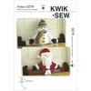 Kwik Sew Snowman And Santa Draft Stopper