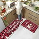thumbnail image 1 of Fiudx Ofertas de la semana Alfombra de cocina con diseño de reno y árbol de Navidad, para la entrada de la casa, para el baño, 1 of 7