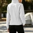 thumbnail image 5 of Gfyviroh Cozy Jackets for Women Full Zip Up Long Sleeve Fleece Jacket Solid Slim Fit Casual Stand Collar Outerwear, 5 of 6