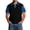 Black, variant on Men's Patchwork Denim Short Sleeve Polo Shirt Casual Button down Top, Pink M