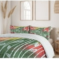 thumbnail image 6 of Ambesonne Watercolor Duvet Cover Sets, Doodle Leaves Exotic, 2-Queen, Jade Green Yellow Red, 6 of 7