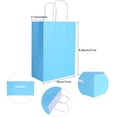 thumbnail image 3 of 16pcs,Small Paper Gift Bags with Handles, 5.9"×3.2"×8.25" Kraft Paper Party Favor Bags Bulk for Kids Birthday, Baby Shower, Crafts, Wedding, Party Supplies (8 Colors), 3 of 8