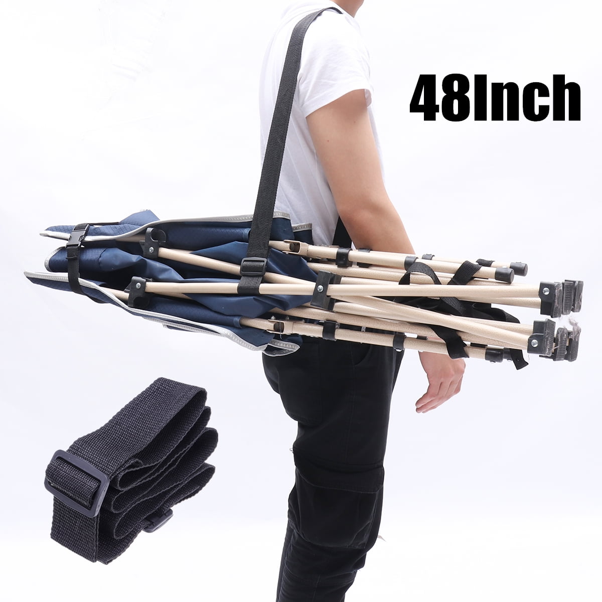 48Inch Beach Chair Shoulder Strap Carry Folding Carrier Beach Umbrella