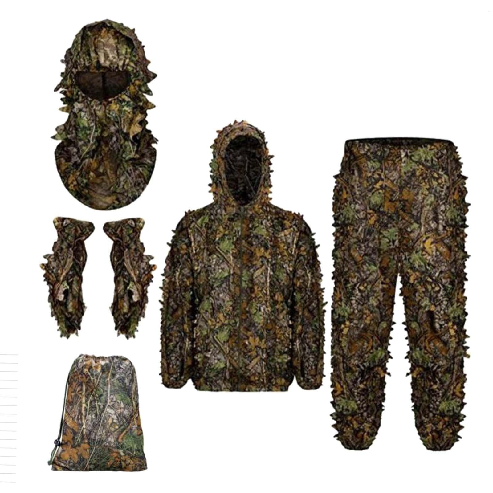 Combinaison Ghillie Camouflage 3D Woodland Pour Enfant - Tenue De Jeu, Forêt, Halloween