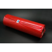 Tripact 11" x 19" LDPE CLEAR RED Plastic Flat Open Poly Bag Roll 1.25 mil - 1 Roll (115pcs) 03