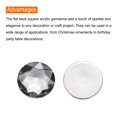 thumbnail image 4 of Flat Back Round Acrylic Rhinestones,25mm Grey Flatback Crystal Rhinestones for Crafts Decoration 25Pcs, 4 of 7