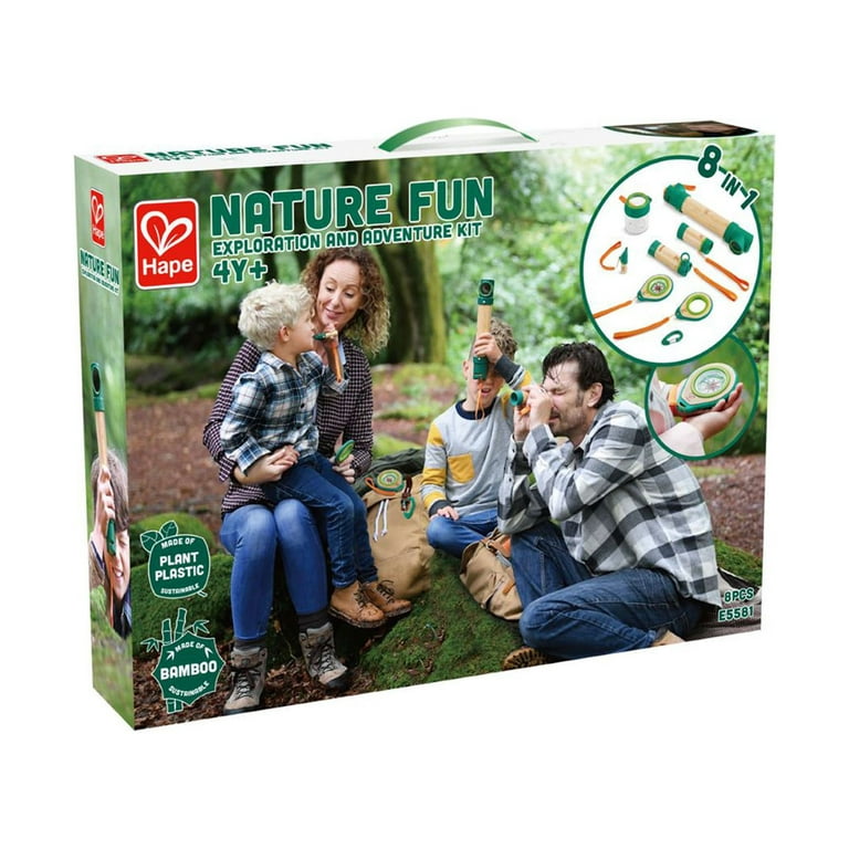Hape 8 in 1 Nature Fun Kids Plastic Explorer Kit for Ages 4 Years and Up 