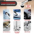 thumbnail image 4 of Ayternipy Cordless Electric Spin Scrubber,Cleaning Brush Scrubber for Home, 360RPM/Mins, 90Mins Work Time, 7 Replaceable Brush Heads for Bathroom Shower Bathtub Glass Car, White, 4 of 8