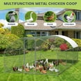 thumbnail image 2 of Trilenars Outdoor Domed Walk-in Poultry Cage, Large Metal Coop Chicken Run, Fenced-in Coop, Duck and Rabbit Habitat with Aquatic UV Protection Cover and 4 Corner Reinforcement Ribs, 2 of 8