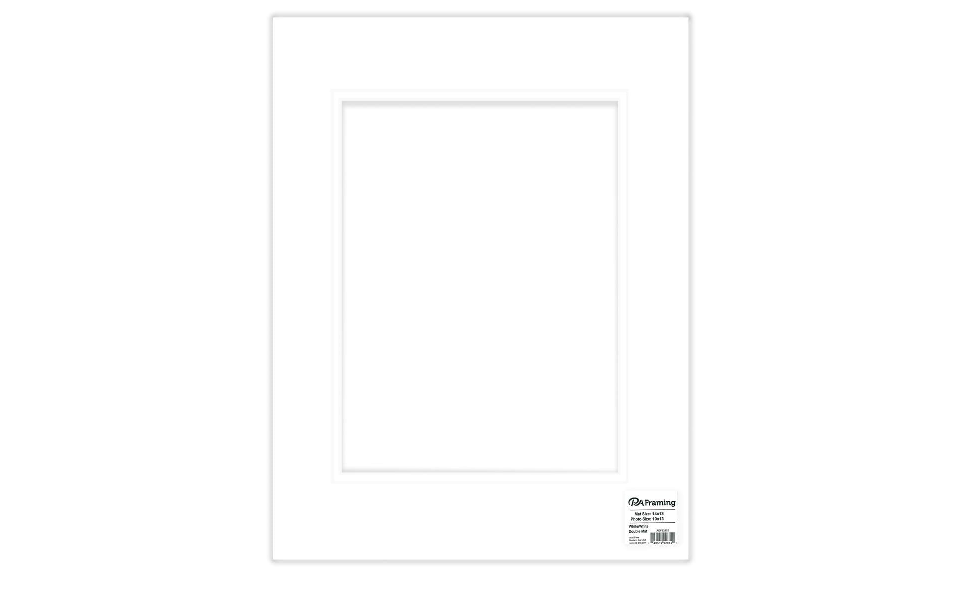 ADF Mat 14x18/10x13 WhtCore White PA Framing