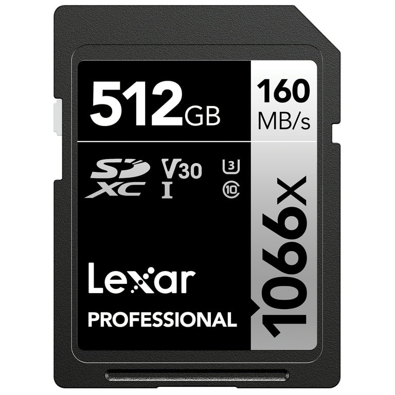 Lexar 512 GB SDXC UHS-I Card, High Quality Memory Card, Durable