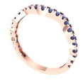 thumbnail image 2 of 0.36 ctw Wedding Band for Women - 18K Rose Gold Simulated Tanzanite Stackable Eternity Ring, 2 of 6