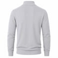 thumbnail image 4 of Daily Business Casual Knit Sweaters For Men Solid Color Quarter Zip Stand Collar Long Sleeve Tops, 4 of 4