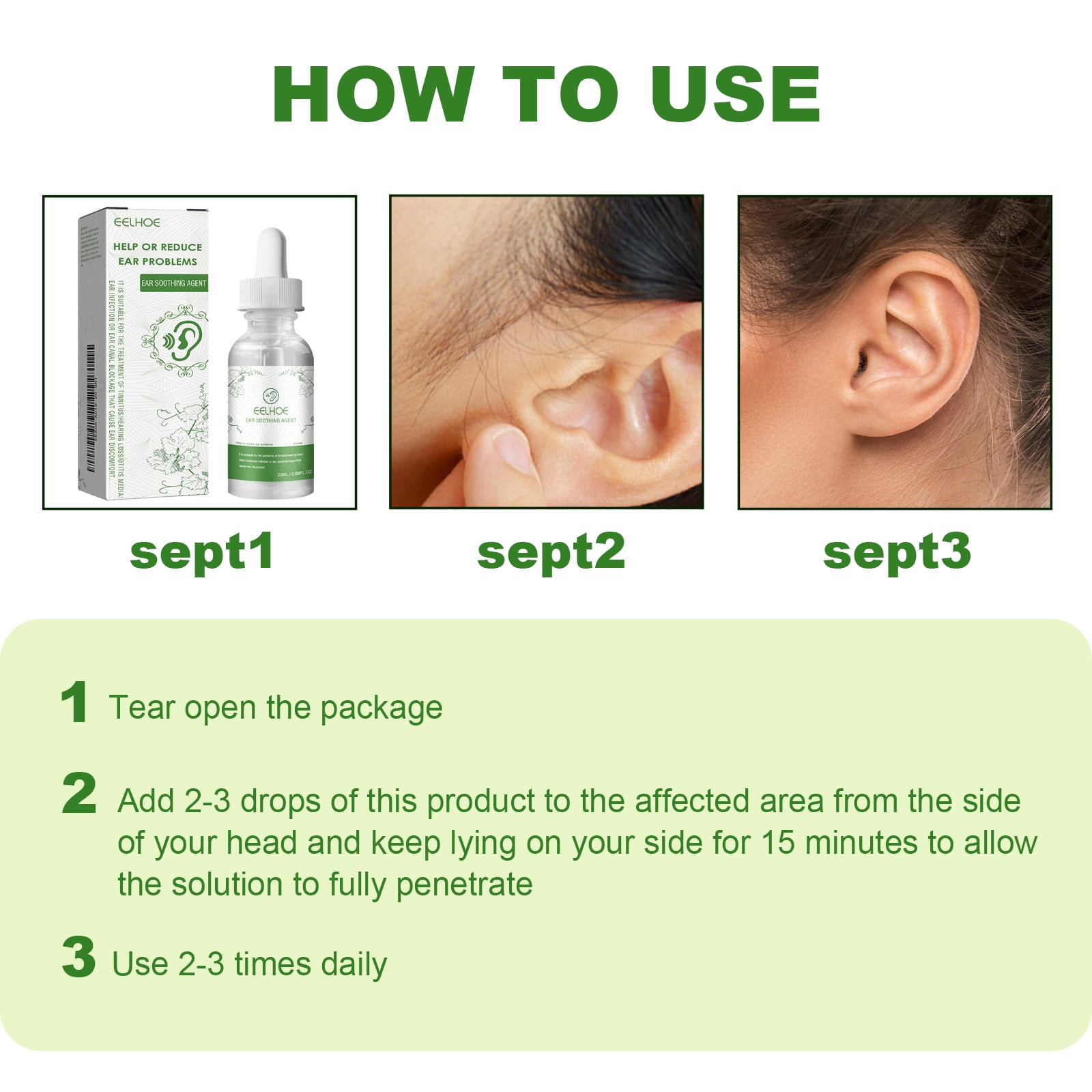 Alvantor Ear Drops for Tinnitus Relief, Gentle Plant Essence Ear Wax Removal for Clogged Ears, 0.67fl.oz