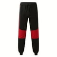 thumbnail image 6 of CLOISE Sweatpants Men Big and Tall Elastic Bottom Black Athletic Jogger Pants Baggy Drawstring Elastic Waist Y2K Trousers Comfort Heavyweight Color Block Sweatpants with Pockets XL, 6 of 6