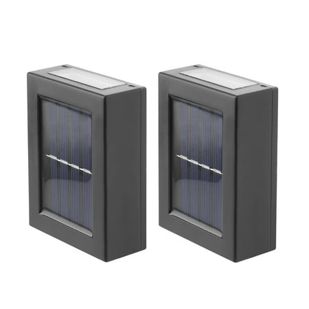 

Wovilon Solar Powered Deck Lights Outdoor Garden Wall Lamp Waterproof 2 Led Up And Down Glowing Security Wall Lamps For Step Walkway Patio Garden Pathway