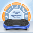 thumbnail image 2 of Evitormill Vibration Plate Exercise Machine Whole Body Workout Vibration Fitness Platform w/ Loop Bands, Blue, 2 of 4