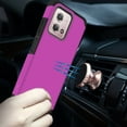 thumbnail image 6 of TJS for Cricket Motorola Moto G Stylus 4G 2023 Phone Case, with Tempered Glass Screen Protector, Magnetic Support Dual Layer Shockproof Drop Protection Impact Cover (Hot Pink), 6 of 6