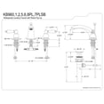 thumbnail image 4 of Kingston Brass Magellan Two Handle 4" to 8" Mini Widespread Lavatory Faucet with Retail Pop-up, 4 of 4