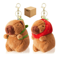 thumbnail image 1 of Llavero Capibara Peluche Belug, Café rojo y verde, 1 of 5
