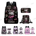 thumbnail image 2 of Kuromi Anime Mochila De Hombro Bolso De Lápices Conjunto Sanrio Mochilas escolares, 2 of 4