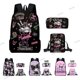 thumbnail image 2 of Kuromi Anime Mochila De Hombro Bolso De Lápices Conjunto Sanrio Mochilas escolares, 2 of 4