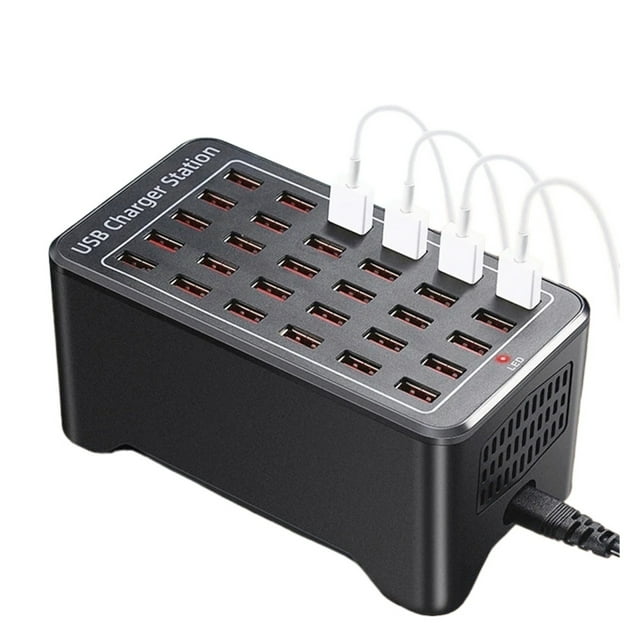 USB Charging Station 10 15 20 25 30 Multi Port Desktop USB Charger for Phone and Tablet Power Adapter