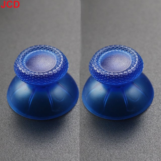 2pcs 3D Analog Joystick Stick For PS5 Controller Analogue Thumbsticks Caps Mushroom Game Head Rocker Replacement transparent blue