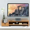 thumbnail image 5 of Monitor Stand Riser Desk Organizer-Bamboo 2 Tier Laptop Stand With Drawers, Adjustable Desktop Storage Organizer For Computer, Printer, Cellphone-Use In Office,Home /Reduce Neck &Eye Strain(Basic), 5 of 5