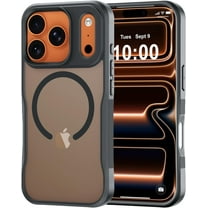 for iPhone 17 Pro Max Case, Compatible with Magsafe, Translucent Matte Shockproof Anti-Slip Anti-Fingerprint Pocket-Friendly Phone Case Cover - Gray