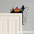 thumbnail image 3 of Handmadetneonsign Halloween Door Corner Sign, Pumpkin Metal Door Topper, Witch Door Corner Decor 70492, 3 of 4