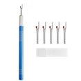 thumbnail image 1 of 1Pcs Thread Cutter with 5Pcs Replacement Head Seam Ripper Stitch Thread Unpicker Embroidery Thread Remover DIY Sewing Tools, 1 of 6