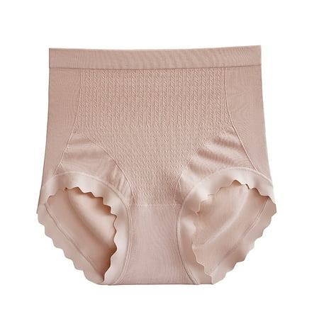 Clearance! womens panties panties for women Women s Solid Color High Stretch Plus Size Seamless Butt Lift Pure Cotton Bottom Crotch Soft Material Sexy Underwear Clearance sales Khaki