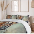 thumbnail image 6 of Ambesonne Tiger Duvet Cover Set, Large Calm Wild Cat Blur, 2-Calking, Orange Multicolor, 6 of 7
