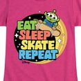 thumbnail image 3 of Disney - Toy Story - Eat Sleep Skate Repete - Toddler & Youth Girls Short Sleeve Graphic T-Shirt, 3 of 5