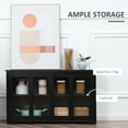 thumbnail image 4 of HOMCOM Kitchen Sideboard Stackable Storage Cabinet with Sliding Glass Door, 4 of 10