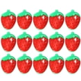 thumbnail image 1 of 100 botones de plástico con forma de fresa roja, accesorio para manualidades, costura, ropa y zapatos., 1 of 5