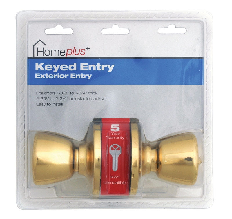 Ultra Security Lancaster Bell Keyed Entry Door Knob Polished Brass Ultra Security Lancaster Bell Keyed Entry Door Knob Polished Brass