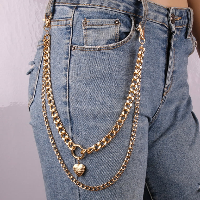 YUUZONE Unisex Punk Style Chains for Pants Heavy Duty Chains Hip Hop  Trousers Jeans Chain with Lobster Clasps for Wallet Keys 