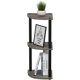 thumbnail image 3 of 5 Tier Corner Display Rack Multipurpose Shelving Unit, Dark Cherry/Black, 3 of 5