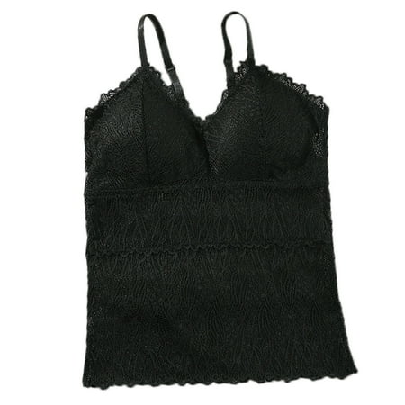 Clearance Women s Bra Lingerie Lace Chest Tube Backless Bra Camisole Base Underwear V-Neck Back-Smoothing Bra Feature Hook and Eye Closure Strapless Bra Style Y-112   Black one size