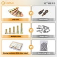 thumbnail image 5 of VIGRUE 566Pcs Heavy Duty Bolts and Nuts Assortment Kit, Grade 8 Hex Screws Bolts Nuts Kit, 1/4-20 5/16-18 3/8-16, 15 Common Sizes Included, 5 of 7