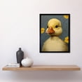 thumbnail image 2 of Duckling with Flowers Oil Painting Kids Bedroom Baby Nursery Duck Art Print Framed Poster Wall Decor 12x16 inch, 2 of 5