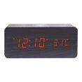 thumbnail image 1 of PENGXIANG Modern Wooden Wood Digital LED Desk Alarm Clock Thermometer Qi Wireless Charger, 1 of 6