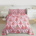 thumbnail image 2 of Manfei Pink Xmas Tree Bedding Comforter Set for Teen, Cartoon Dots Stripes Twin Comforter Sets, Merry Christmas Reversible Bedding Set, Breathable Home Decor, 2pcs, 2 of 8
