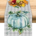 thumbnail image 2 of Fall Pumpkin Leaves Buffalo Plaid Table Runner Seasonal Autumn Farmhouse Kitchen Dining Table Decorations for Indoor Outdoor Home Decor 13x72 Inch, 2 of 6