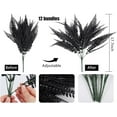 thumbnail image 2 of 8 Bundles Artificial Outdoor Flowers Ferns Plants for Outdoors Faux Plastic Flowers Greenery Shrubs Plants Indoor Outside Hanging Planter Kitchen Home Wedding Office Garden Decor(Purple), 2 of 5
