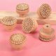 thumbnail image 1 of Tiradores de tocador Boho de ratán, tiradores de cajón redondos de madera, mimbre tejido a mano y tornillos para muebles Boho., 1 of 5