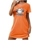 thumbnail image 2 of Camisón corto de talla grande para mujer, camisón de manga corta con estampado de pecho a la moda, camisón para mujer, 2 of 5