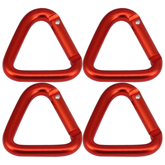 Viveous 4Pcs Carabiners Hook Clips Camping Triangle Buckles Professional Hammock Locking Multipurpose Strap Lanyard Hook for Hiking Workout